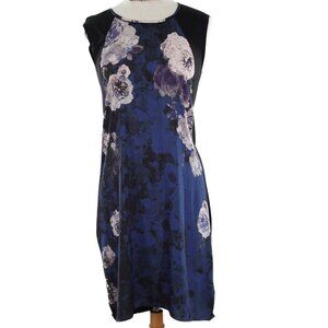 XS Floral Colorblock Pullover Casual Dress